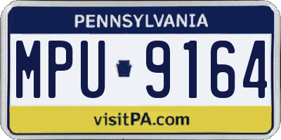 PA license plate MPU9164