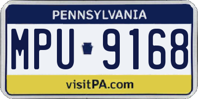 PA license plate MPU9168