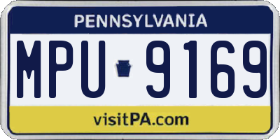 PA license plate MPU9169