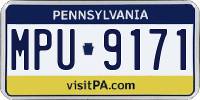 PA license plate MPU9171