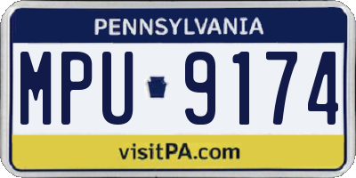 PA license plate MPU9174