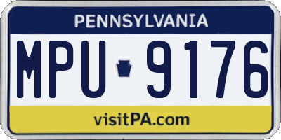 PA license plate MPU9176