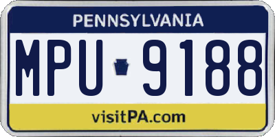 PA license plate MPU9188