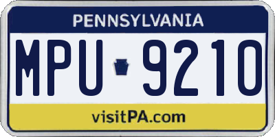 PA license plate MPU9210