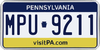 PA license plate MPU9211