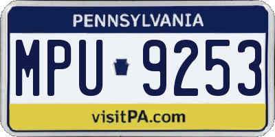 PA license plate MPU9253