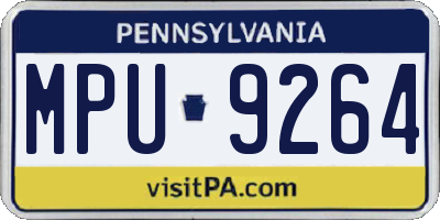 PA license plate MPU9264