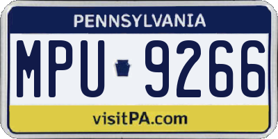 PA license plate MPU9266