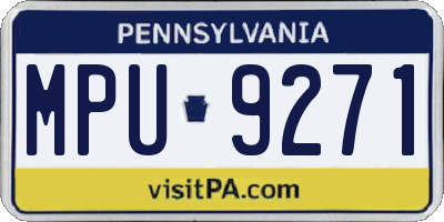 PA license plate MPU9271