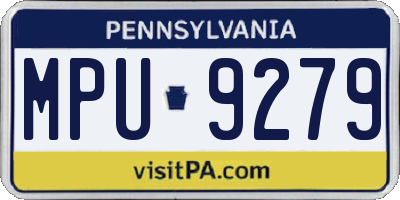 PA license plate MPU9279