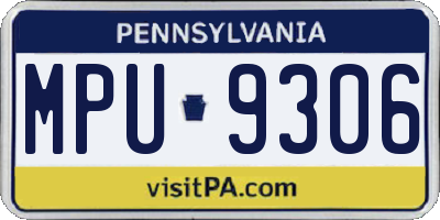 PA license plate MPU9306