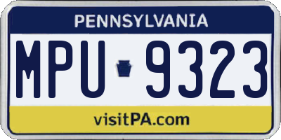 PA license plate MPU9323