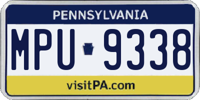 PA license plate MPU9338