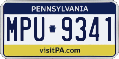 PA license plate MPU9341