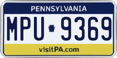 PA license plate MPU9369