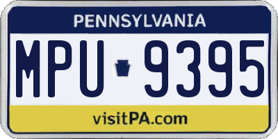 PA license plate MPU9395