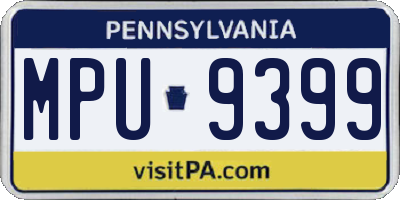 PA license plate MPU9399