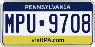 PA license plate MPU9708