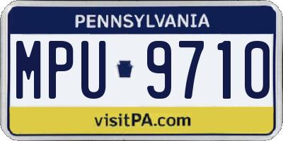 PA license plate MPU9710