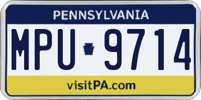 PA license plate MPU9714