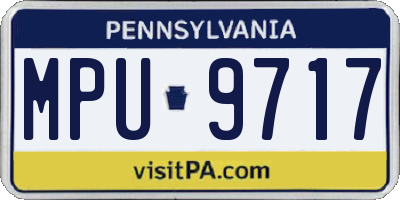 PA license plate MPU9717