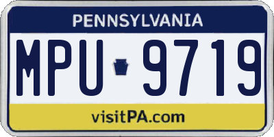 PA license plate MPU9719