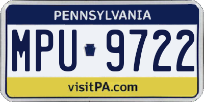 PA license plate MPU9722
