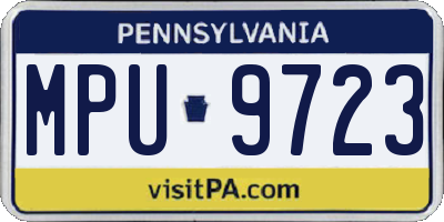 PA license plate MPU9723