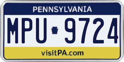 PA license plate MPU9724