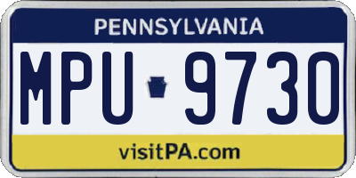 PA license plate MPU9730