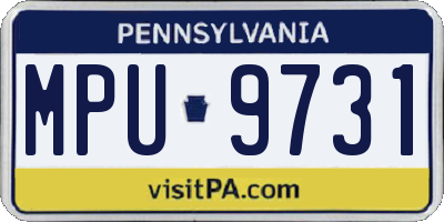 PA license plate MPU9731