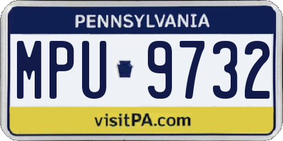 PA license plate MPU9732