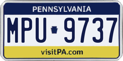 PA license plate MPU9737