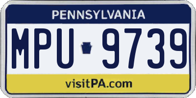 PA license plate MPU9739