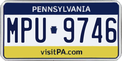 PA license plate MPU9746