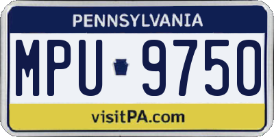 PA license plate MPU9750