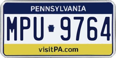 PA license plate MPU9764