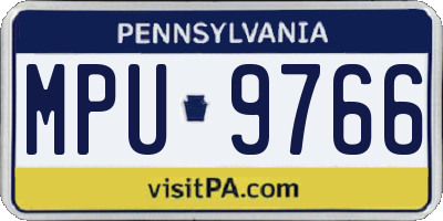 PA license plate MPU9766