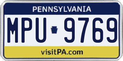 PA license plate MPU9769