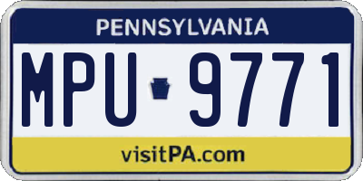 PA license plate MPU9771