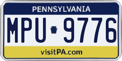 PA license plate MPU9776
