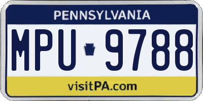 PA license plate MPU9788