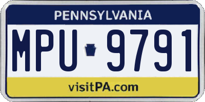 PA license plate MPU9791
