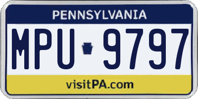 PA license plate MPU9797