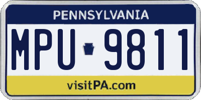 PA license plate MPU9811