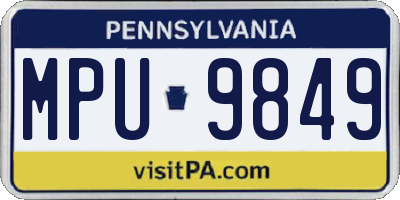 PA license plate MPU9849