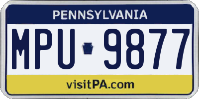 PA license plate MPU9877
