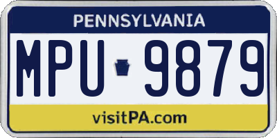 PA license plate MPU9879