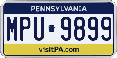 PA license plate MPU9899