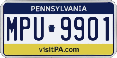 PA license plate MPU9901